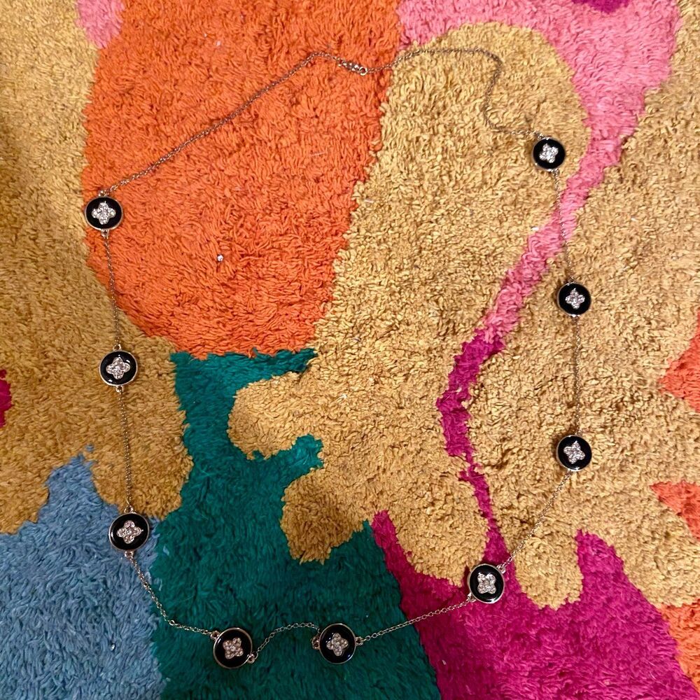 Dripping Black & Silver Necklace